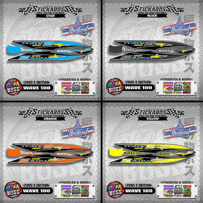 WAVE 100 THAILAND DECALS ( 2005 S EDITION )【WITH FREEBIES】