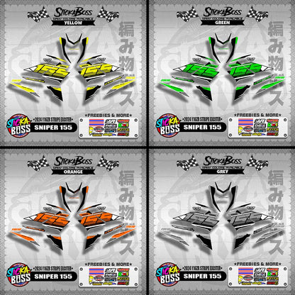 SNIPER 155 DECALS ( 2024 Y16ZR STRIPE EXCITER )【WITH FREEBIES】