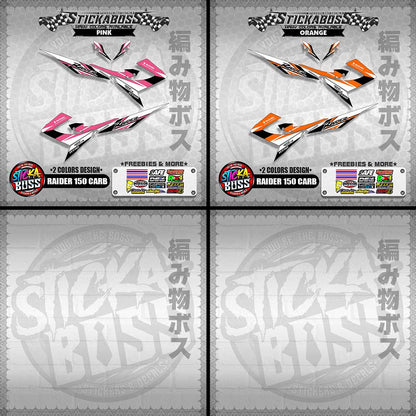 RAIDER 150 CARB MALAYSIAN STICKER DECALS ( 2 COLORS DESIGN  )【WITH FREEBIES】