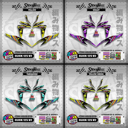 CLICK 125 V2 DECALS ( PETRONAS BARRACUDA EDITION )【WITH FREEBIES】
