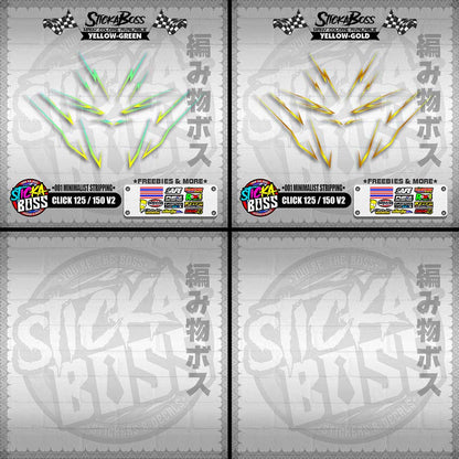 CLICK 125 / 150 V2 DECALS ( 001 MINIMALIST STRIPPING )【WITH FREEBIES】