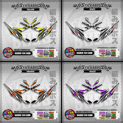 RAIDER 150 CARB STICKER DECALS ( BELANG STRIPED R150 )【WITH FREEBIES】