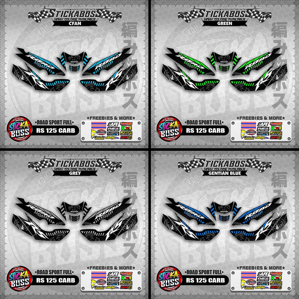 RS 125 CARB STICKER FULL DECALS ( ROAD SPORT FULL )【WITH FREEBIES】