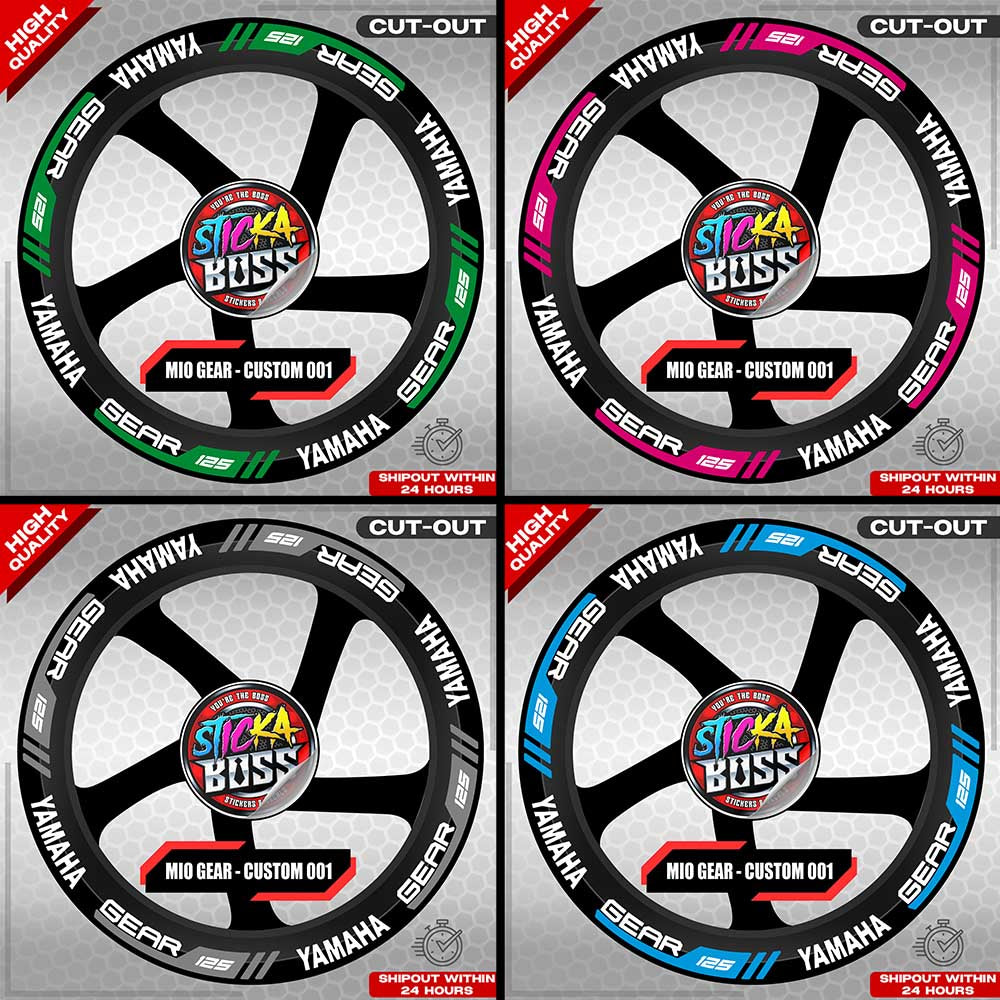 MIO GEAR MAG STICKER SET ( 2 MAGS ) - CUSTOM 001 | VINYL WATERPROOF CUT-OUT DECALS