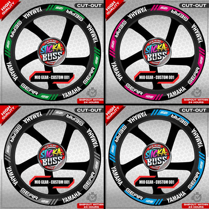 MIO GEAR MAG STICKER SET ( 2 MAGS ) - CUSTOM 001 | VINYL WATERPROOF CUT-OUT DECALS