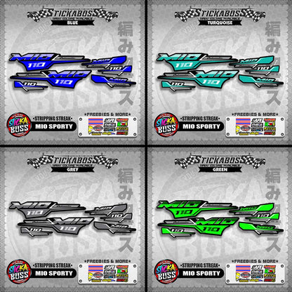 MIO SPORTY THAI CONCEPT STICKER DECALS ( STRIPPING STREAK )【WITH FREEBIES】