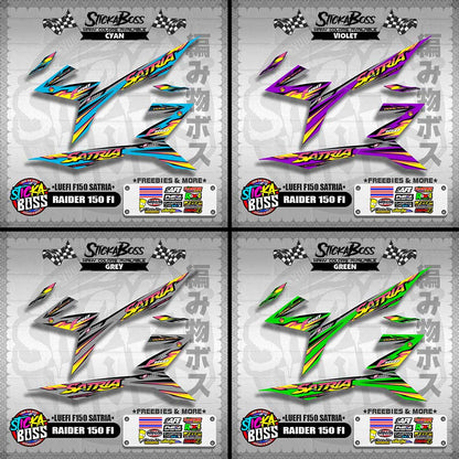 RAIDER 150 FI DECALS ( LUEFI F150 SATRIA )【WITH FREEBIES】