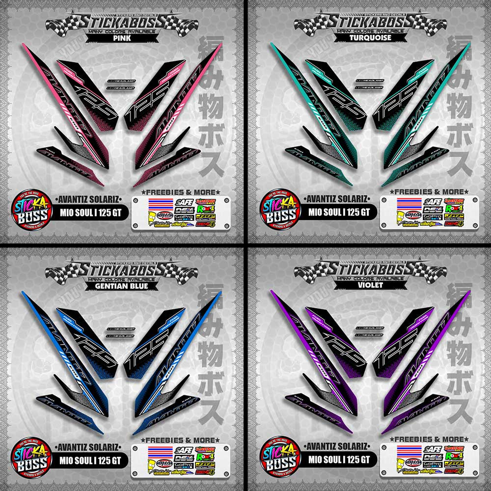 MIO SOUL I 125 GT STICKER DECALS ( AVANTIZ SOLARIZ )【WITH FREEBIES】