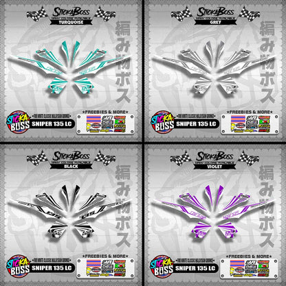 SNIPER 135 LC DECALS ( FOR WHITE CLASSIC MALAYSIAN GRUNGE )【WITH FREEBIES】