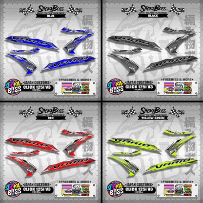 CLICK 125i V3 DECALS ( JAPAN CUSTOMS )【WITH FREEBIES】