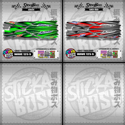 HONDA WAVE 125 S STOCK DECALS (2007 THAILAND)【WITH FREEBIES】