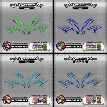 【PREMIUM UV PRINT】TRANSPARENT NMAX V2 INDO STICKER DECALS ( 2025 SHARP LIGHTNING )【WITH FREEBIES】