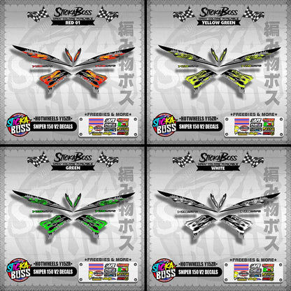 SNIPER 150 V2 DECALS ( HOTWHEELS Y15ZR )【WITH FREEBIES】