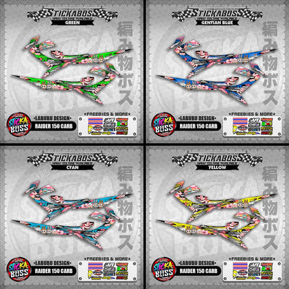RAIDER 150 CARB STICKER DECALS ( LABUBU DESIGN )【WITH FREEBIES】