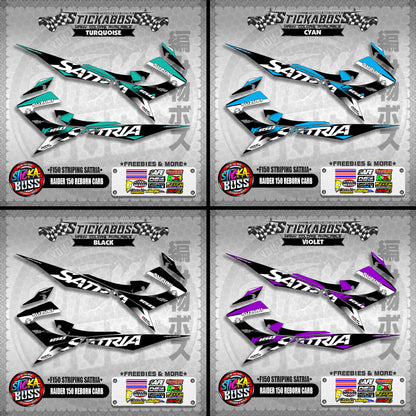 RAIDER 150 REBORN CARB STICKER DECALS ( F150 STRIPING SATRIA )【WITH FREEBIES】