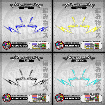 CLICK V3 INDO STICKER DECALS ( FOR WHITE 2025 SHARP EDGES 002 )【WITH FREEBIES】