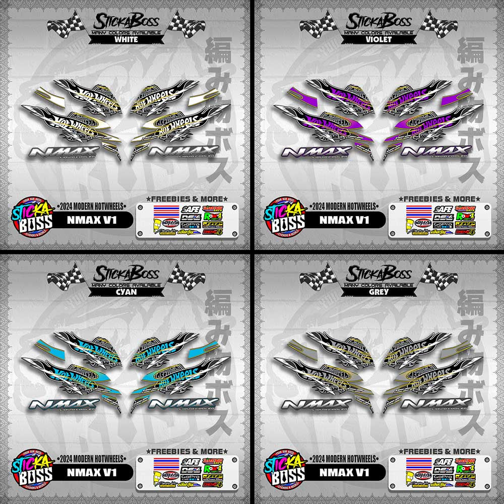 NMAX V1 DECALS ( 2024 MODERN HOTWHEELS )【WITH FREEBIES】