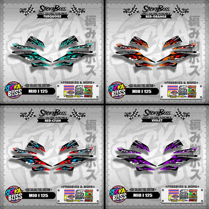 MIO I 125 DECALS ( EGO SOLARIZ FIRE CUSTOM )【WITH FREEBIES】