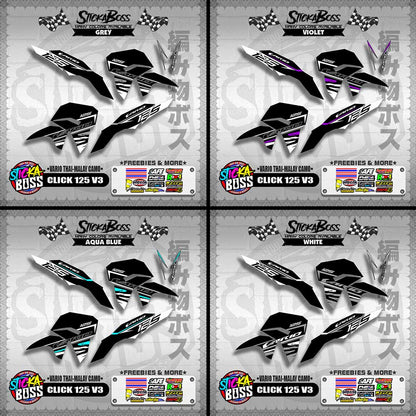 CLICK 125 V3 DECALS ( VARIO THAI-MALAY CAMO )【WITH FREEBIES】