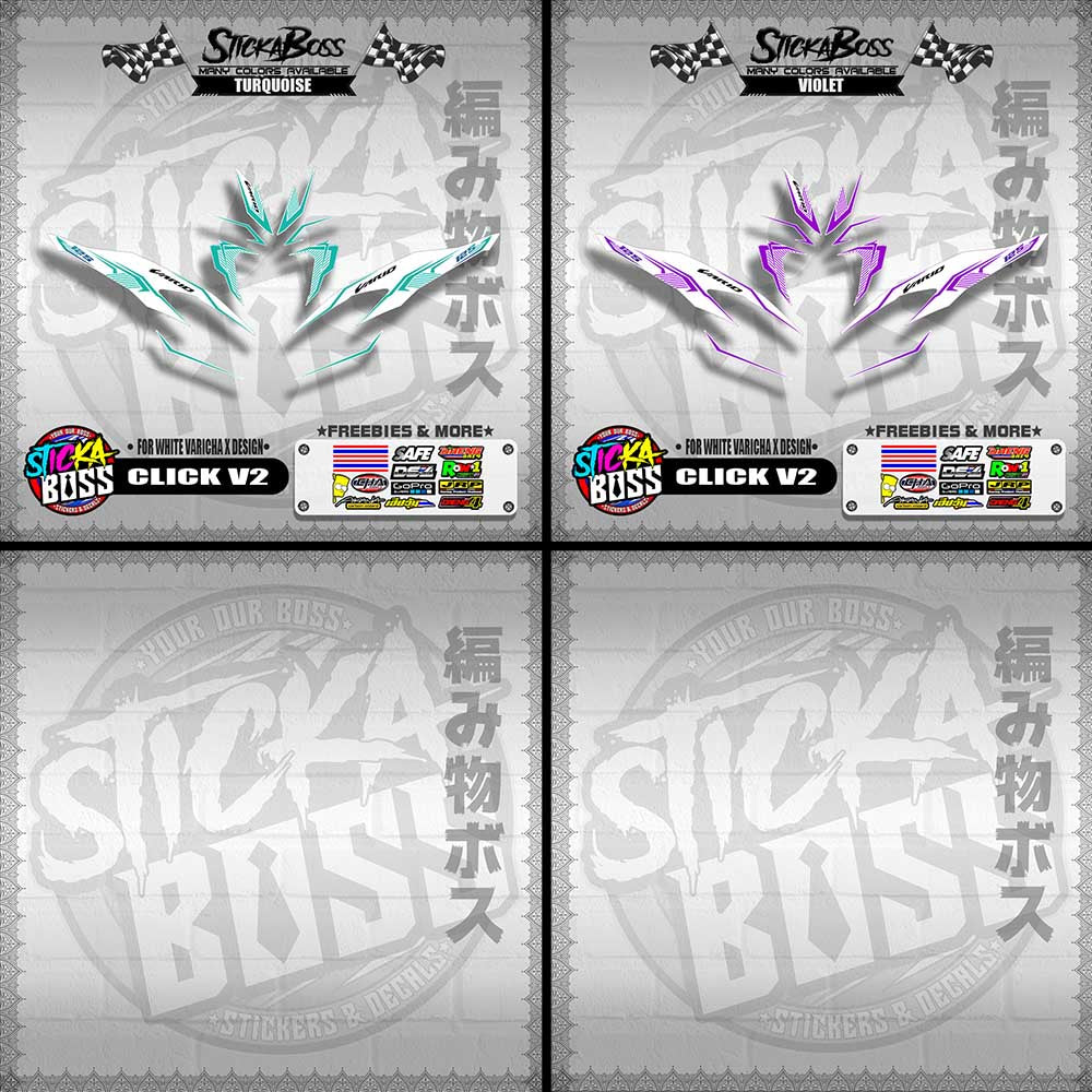 CLICK V2 DECALS ( FOR WHITE VARICHA X DESIGN )【WITH FREEBIES】