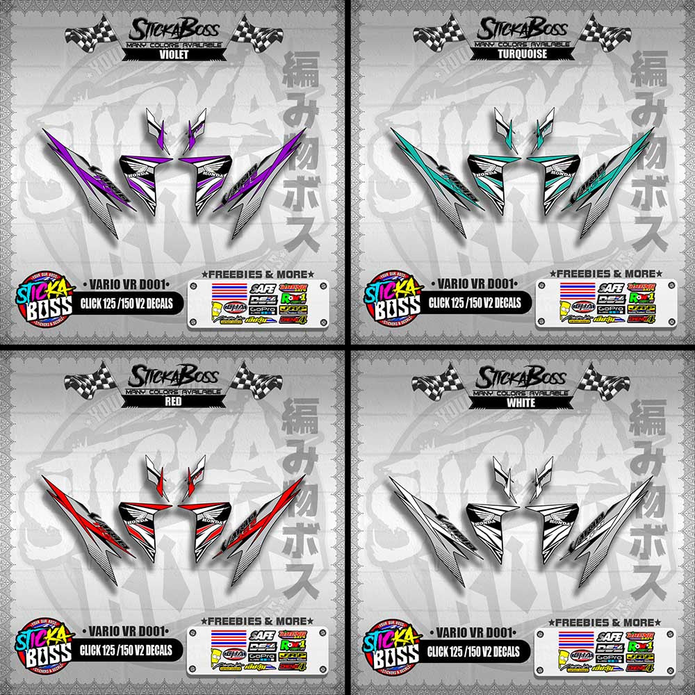 CLICK 125 / 150 V2 DECALS ( VARIO VR D001 )【WITH FREEBIES】