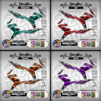 RAIDER 150 FI DECALS ( SAMURAI SATRIA )【WITH FREEBIES】