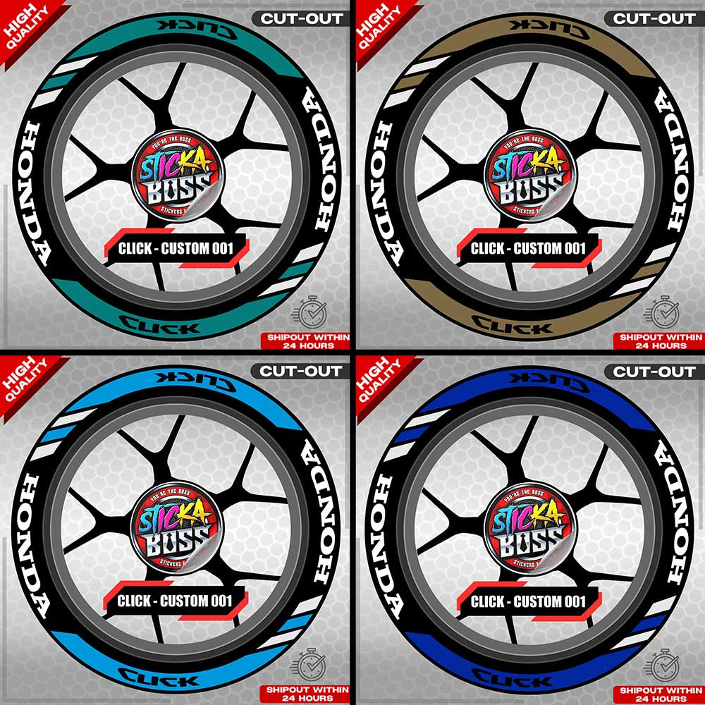 CLICK 125  150 160 MAGS STICKER SET  ( 2 MAGS ) - CUSTOM 001 | VINYL WATERPROOF CUT-OUT DECALS