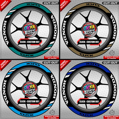 CLICK 125  150 160 MAGS STICKER SET  ( 2 MAGS ) - CUSTOM 001 | VINYL WATERPROOF CUT-OUT DECALS