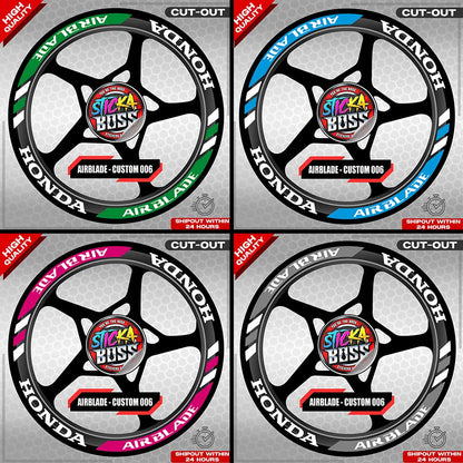 AIRBLADE 150 / 160 MAG STICKER SET ( 2 MAGS ) - CUSTOM 006 | VINYL WATERPROOF CUT-OUT DECALS