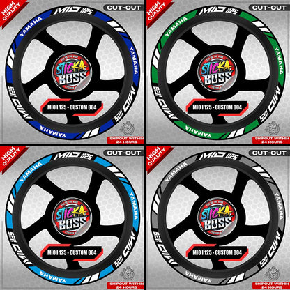 MIO I 125 MAG STICKER SET  ( 2 MAGS ) - CUSTOM 004 | VINYL WATERPROOF CUT-OUT DECALS