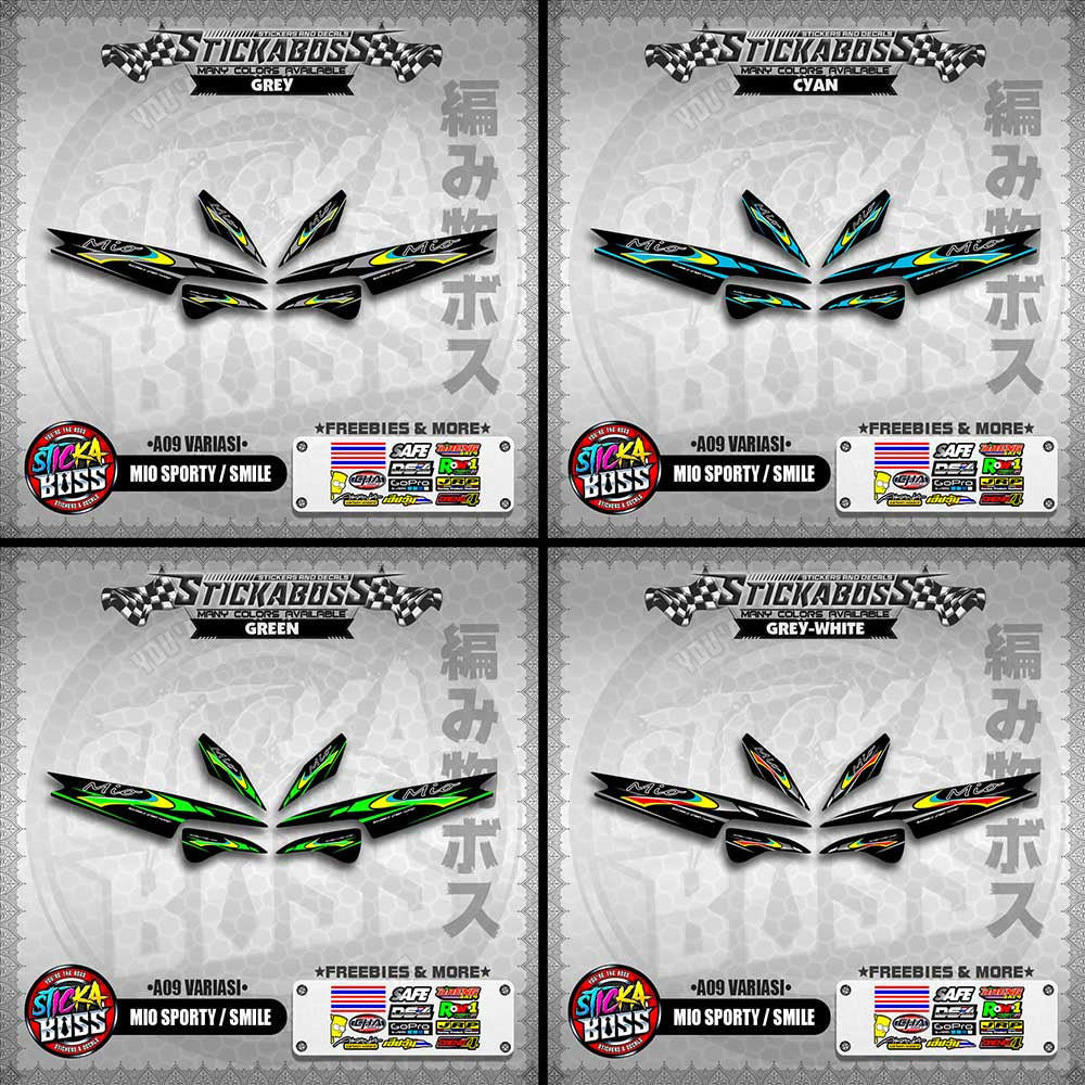 MIO SPORTY  SMILE INDO STICKER DECALS ( A9 VARIASI )【WITH FREEBIES】