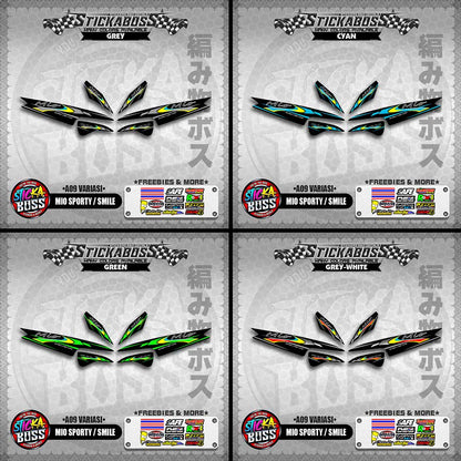 MIO SPORTY  SMILE INDO STICKER DECALS ( A9 VARIASI )【WITH FREEBIES】
