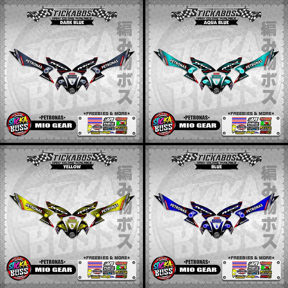 MIO GEAR STICKER DECALS ( PETRONAS )【WITH FREEBIES】