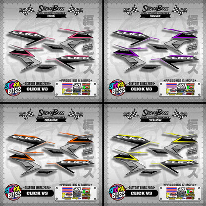 CLICK V3 DECALS ( DISTORT LINES 2024 )【WITH FREEBIES】