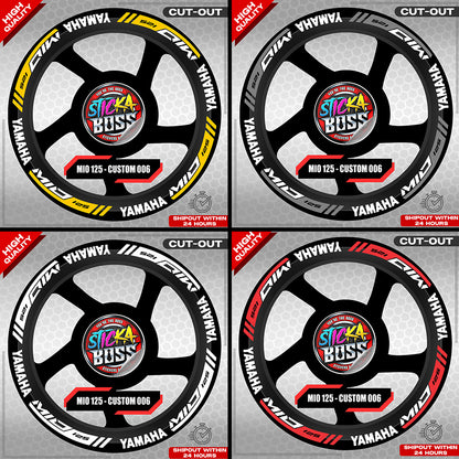 MIO 125  MAG STICKER SET  ( 2 MAGS ) - CUSTOM 006 | VINYL WATERPROOF CUT-OUT DECALS