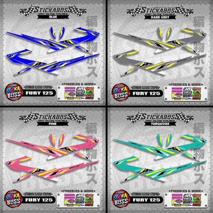 FURY 125 STICKER DECALS ( STFIM008 CLASSIC STRIPING )【WITH FREEBIES】