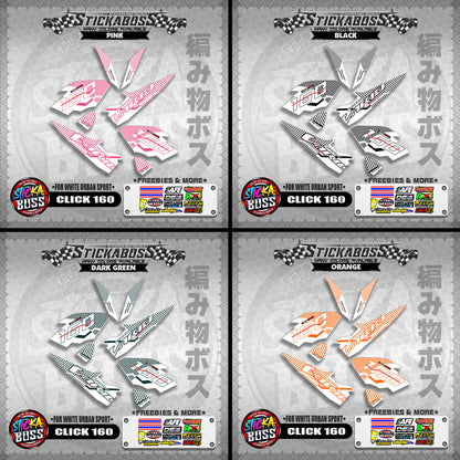 CLICK 160 STICKER DECALS ( FOR WHITE URBAN SPORT )【WITH FREEBIES】