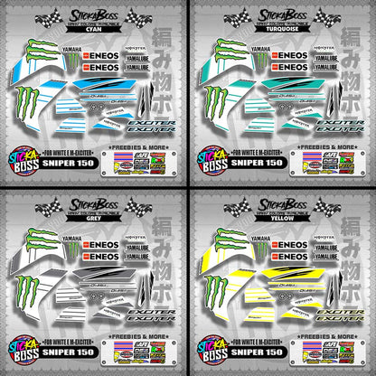 SNIPER 150 DECALS ( FOR WHITE E M-EXCITER )【WITH FREEBIES】