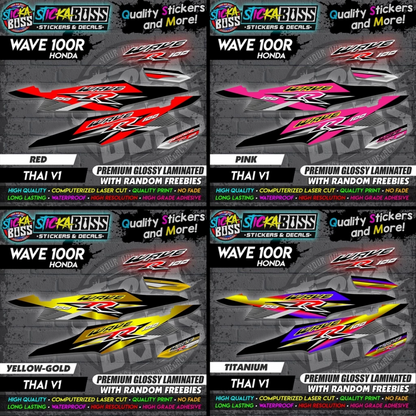 HONDA WAVE 100 R (THAI V1) [STOCK DECALS]【PREMIUM GLOSSY LAMINATED】