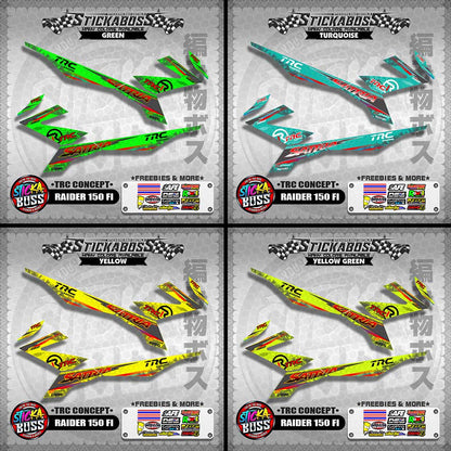 RAIDER 150 FI STICKER DECALS ( TRC CONCEPT SATRIA )【WITH FREEBIES】