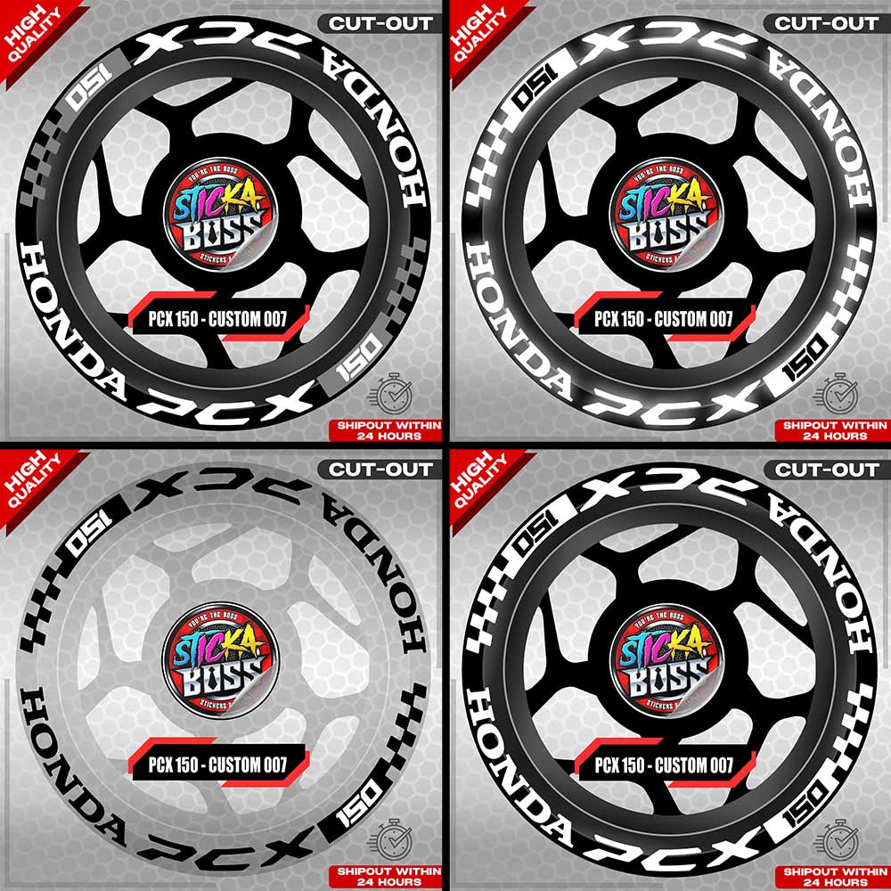 PCX 150 MAG STICKER SET ( 2 MAGS ) - CUSTOM 007 | VINYL WATERPROOF CUT-OUT DECALS