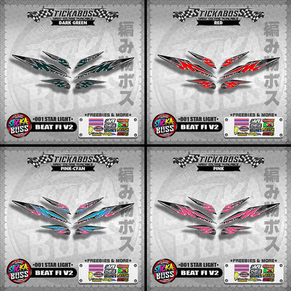 BEAT FI V2 STICKER DECALS ( 001 STAR LIGHT )【WITH FREEBIES】