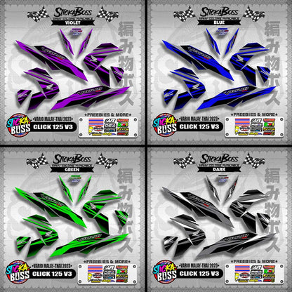 CLICK 125 V3 DECALS ( VARIO MALAY-THAI 2023 )【WITH FREEBIES】