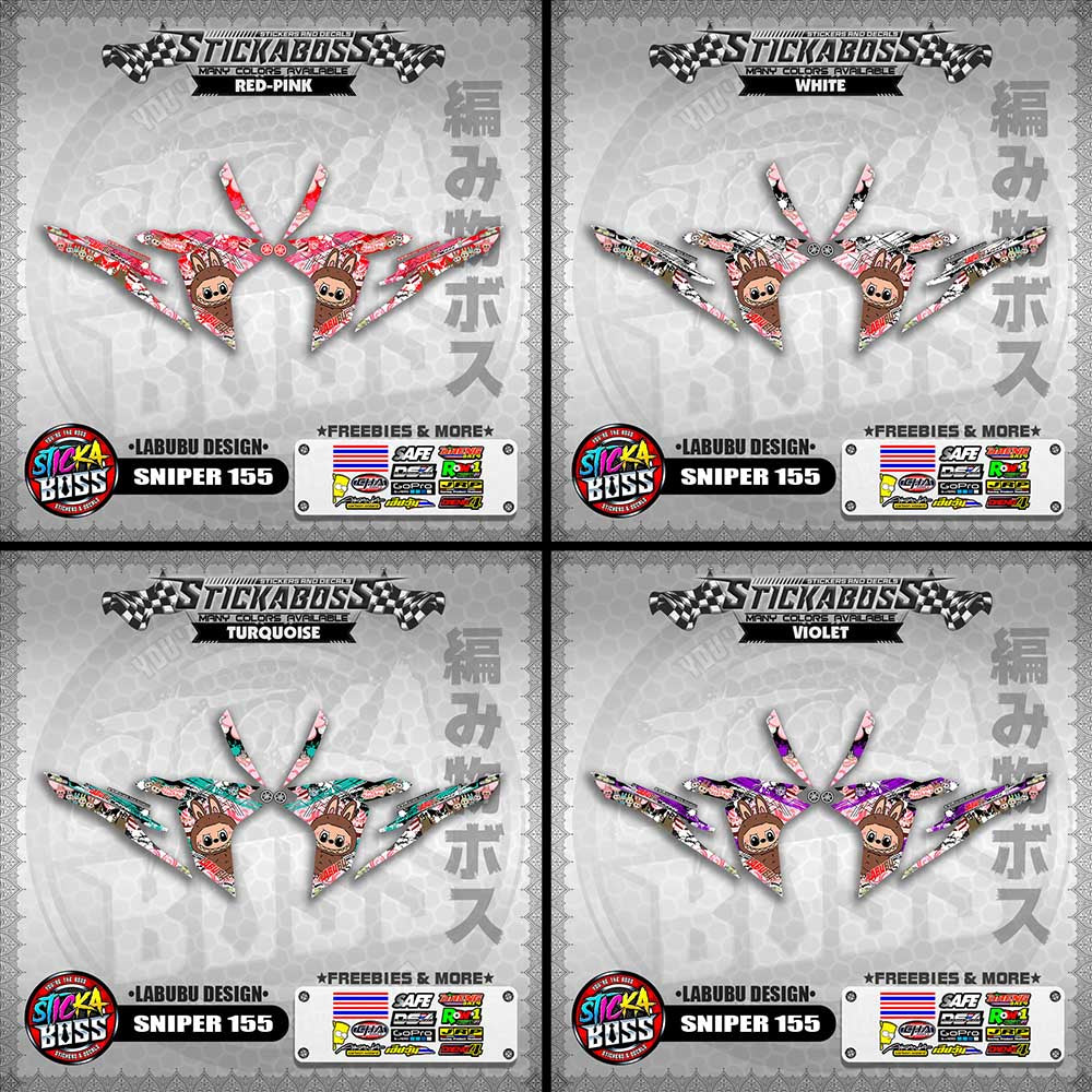 SNIPER 155 STICKER DECALS ( LABUBU DESIGN )【WITH FREEBIES】