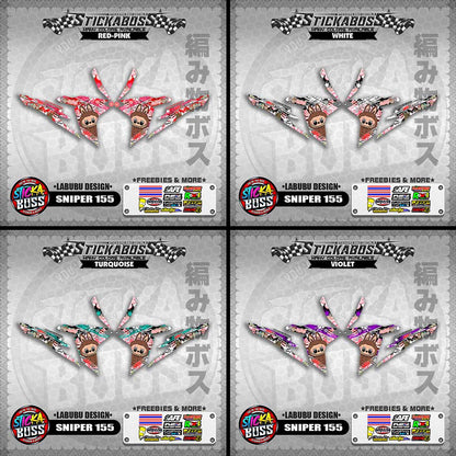 SNIPER 155 STICKER DECALS ( LABUBU DESIGN )【WITH FREEBIES】