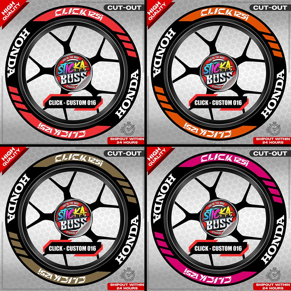 CLICK 125 MAG STICKER SET ( 2 MAGS ) - CUSTOM 016 | VINYL WATERPROOF CUT-OUT DECALS