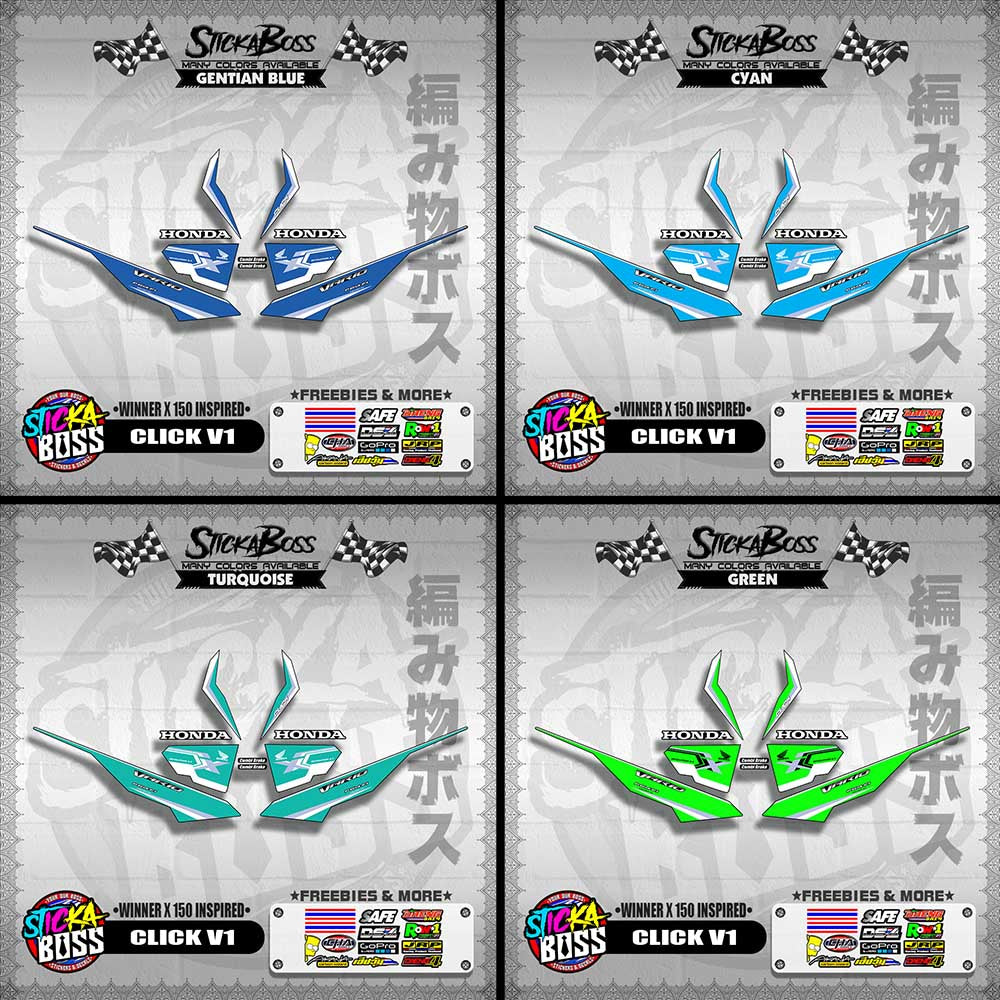 CLICK V1 DECALS ( WINNER X 150 INSPIRED )【WITH FREEBIES】
