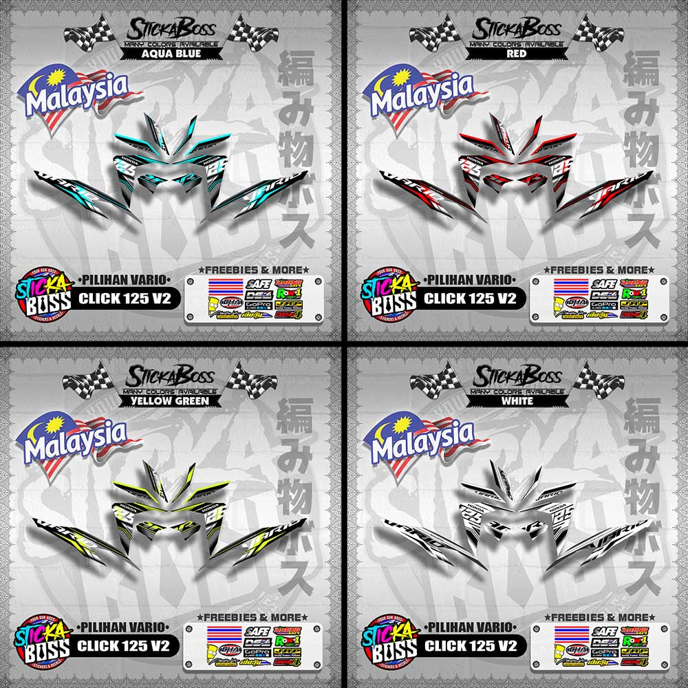 CLICK 125 V2 MALAYSIAN DECALS ( PILIHAN VARIO )