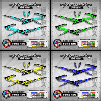 FURY 125 STICKER DECALS ( CLASSIC INJEKSI 22 )【WITH FREEBIES】