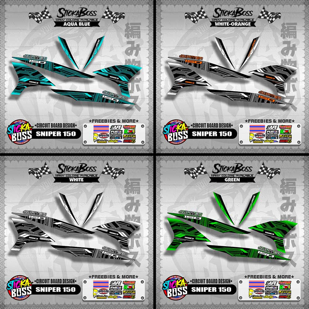 SNIPER 150 DECALS ( CIRCUIT BOARD DESIGN )【WITH FREEBIES】